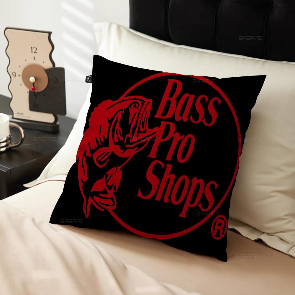 Fishing Brand Bass-Pro-Shops Personalized Pillow Cover Kids Bedroom Wild Party Decor Pillowcase Kid Birthday Shower Gift