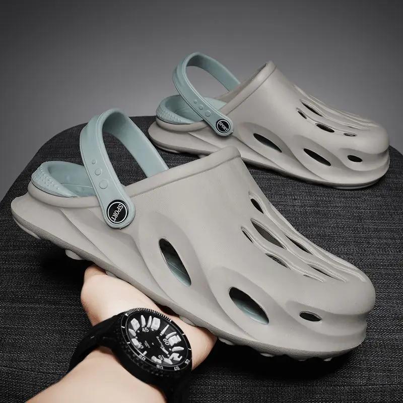 Fashion Beach Soft Hole Male Slipper Sabot Men's Shoe Eva Low Price Designer Luxury Fun Trend 2025 Y2k Fashion Summer Sale Clappers