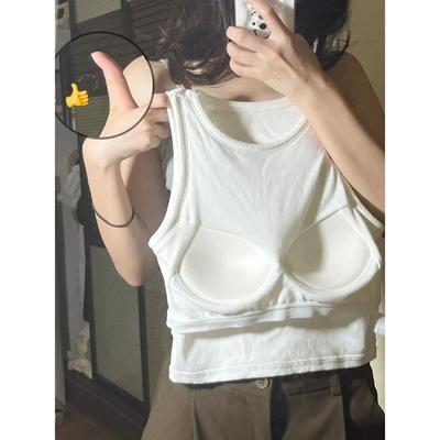 Reggiseno con imbottitura, Canottiera, Strato interno da donna, Base sportiva, Top senza maniche
