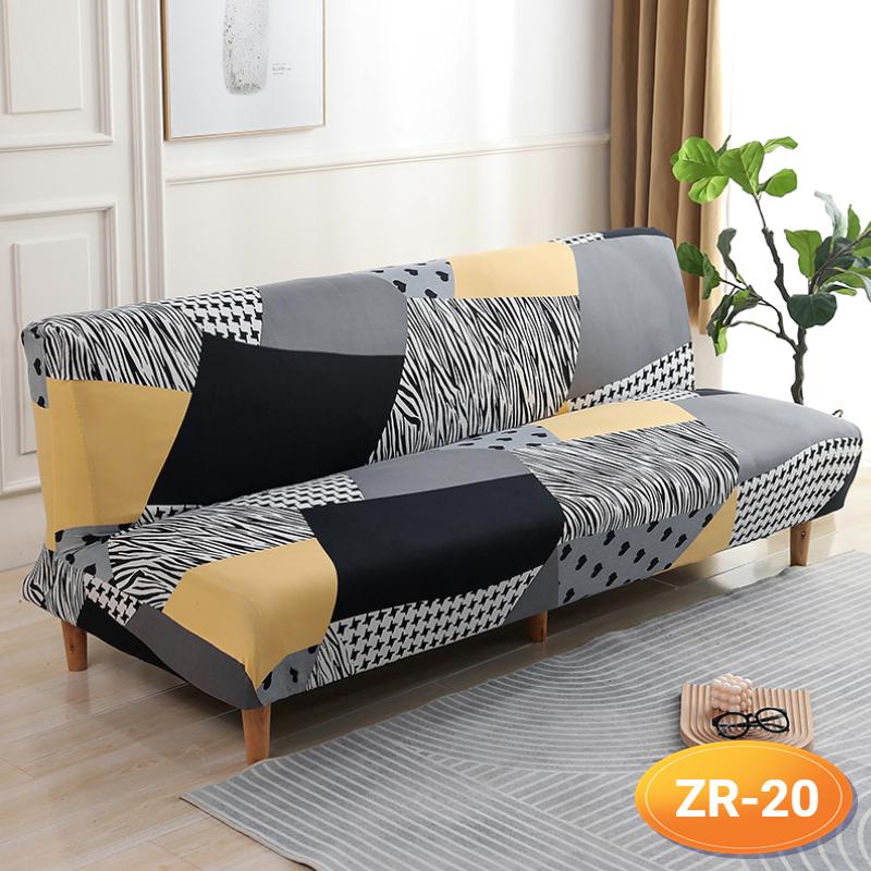 Sofa-Bettbezug ohne Armlehne, klappbarer Sofabezug, elastische Sofabezüge für Wohnzimmer, Couchbezüge für Sofas