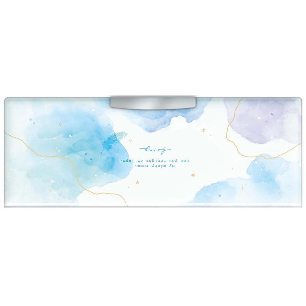 Estojo de Lápis Macio Coolia Fairy Misty Room Sheer Drop com um esquema de cores suaves em aquarela 932832, sofisticado,