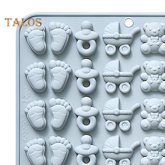 1/2 Adet Silikon Bebek Duşu Kalıbı Bebek Ayakları Kalıbı Bebek Şişesi Emzik Bebek Tulumu Bebek Arabası Ayı Kalıpları BPA İçermez Çikolata Şeker Yapım Seti