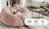 Large Round Bean Bag Lounge Chair with Enhanced Stability for Versatile Living Room and Bedroom Relaxation