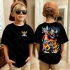 One Piece Japanese Anime Printed Mens TShirt Roronoa Zoro Boy Childrens Harajuku Short Sleeve Kids Luffy Tshirt Clothing