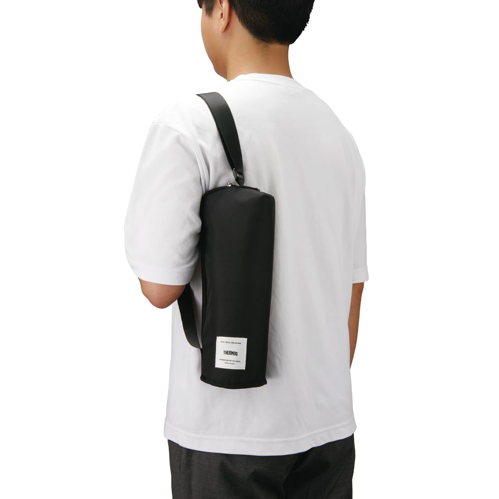 Thermos Insulated My Bottle Pouch with Shoulder Strap, 1L Capacity, Can Also Be Used As an Insulated Bag, Isotec Insulated, Stone Black, APL-1000 STB