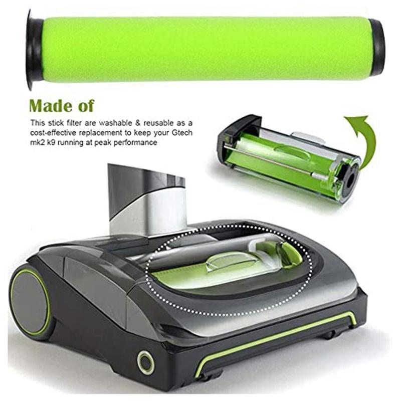 

Replacement Washable Dirt Bin Stick Filter for Gtech AirRam Mk2 & Air Ram MK2 K9 Cordless Vacuum Cleaner Filters