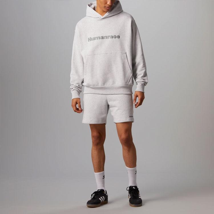 adidas x Pharrell Humanrace Logo Hoodie 'Grey Heather' Men's HG1809