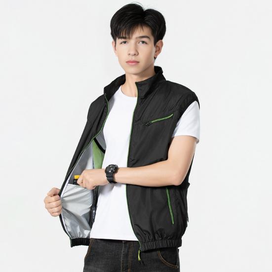 Fan Vest with Adjustable Wind Speed Powerful Dual Fan Cooling Ergonomic Design Summer Heat Relief Cooling Waistcoat