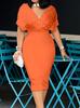 2026 Elegante V-hals Figuurcorrigerende Jurk tot op de knie met Taille-insnoering en Hete Boor Details