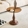 Round Glass Side Table Modern, Elegant Coffee Table with Tempered Glass Top & Stable Base, Compact Sofa Table for Living Room Bedroom (Table Only)