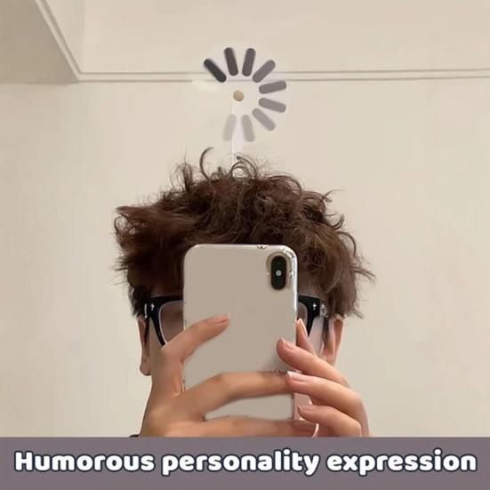 3ks/Sada Dámská čelenka Design Načítání Mozku Vlasová Sponka Humorný Výraz Sponky do Vlasů Symbol Načítání Vlasová Obruč Vlasové Doplňky