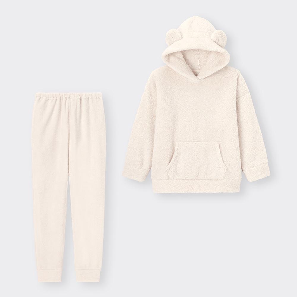 

Gu Marshmallow Feel Lounge Set Bear Long Sleeves Long Pants