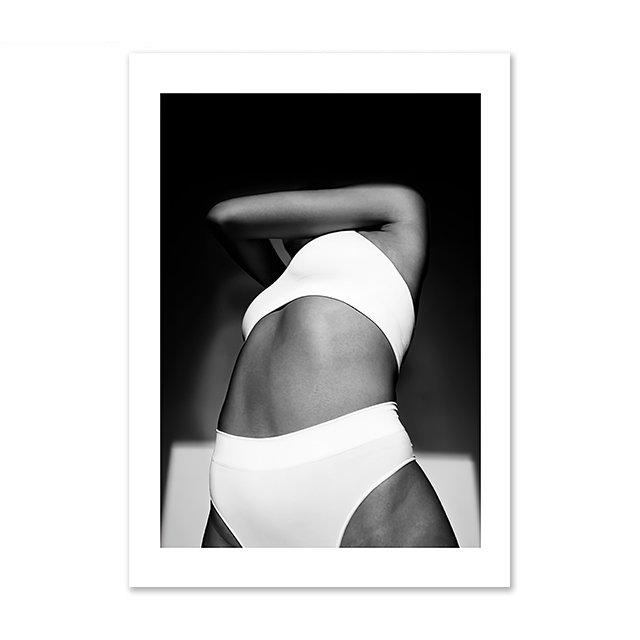 Black and White Wall Pictures Sexy Woman Canvas Poster Abstract Line Vintage Bike Art Painting Nordic Posters Living Room Decor