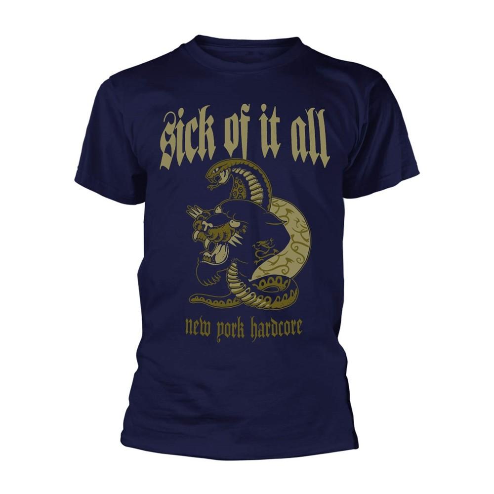 SICK OF IT ALL - PANTHER (NAVY) BLUE T-Shirt Small L