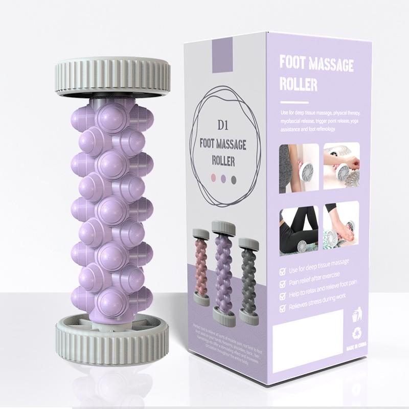 Foot Roller & Acupressure Massager for Yoga, Plantar Fasciitis Relief, Muscle Relaxation & Home Fitness