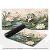 Large XXL Computer Deskpad Lovely Panda Lotus Koi Fish Painting Design Rubber Anti-slip Gaming Keyboard Mouse Mats For Desktop