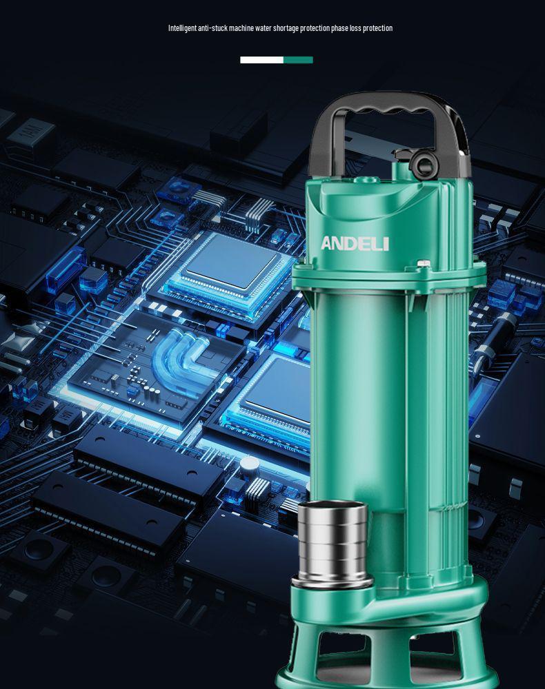 Submersible Sewage & Sludge Cutter Pump for Toilets & Cesspools - Ideal for Household & Agricultural Drainage and Irrigation