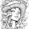 Mushroom World Coloring Books Gift For Birthday Party 20 Page Relieve Stress Kill Time Graffiti Painting Drawing Art Book