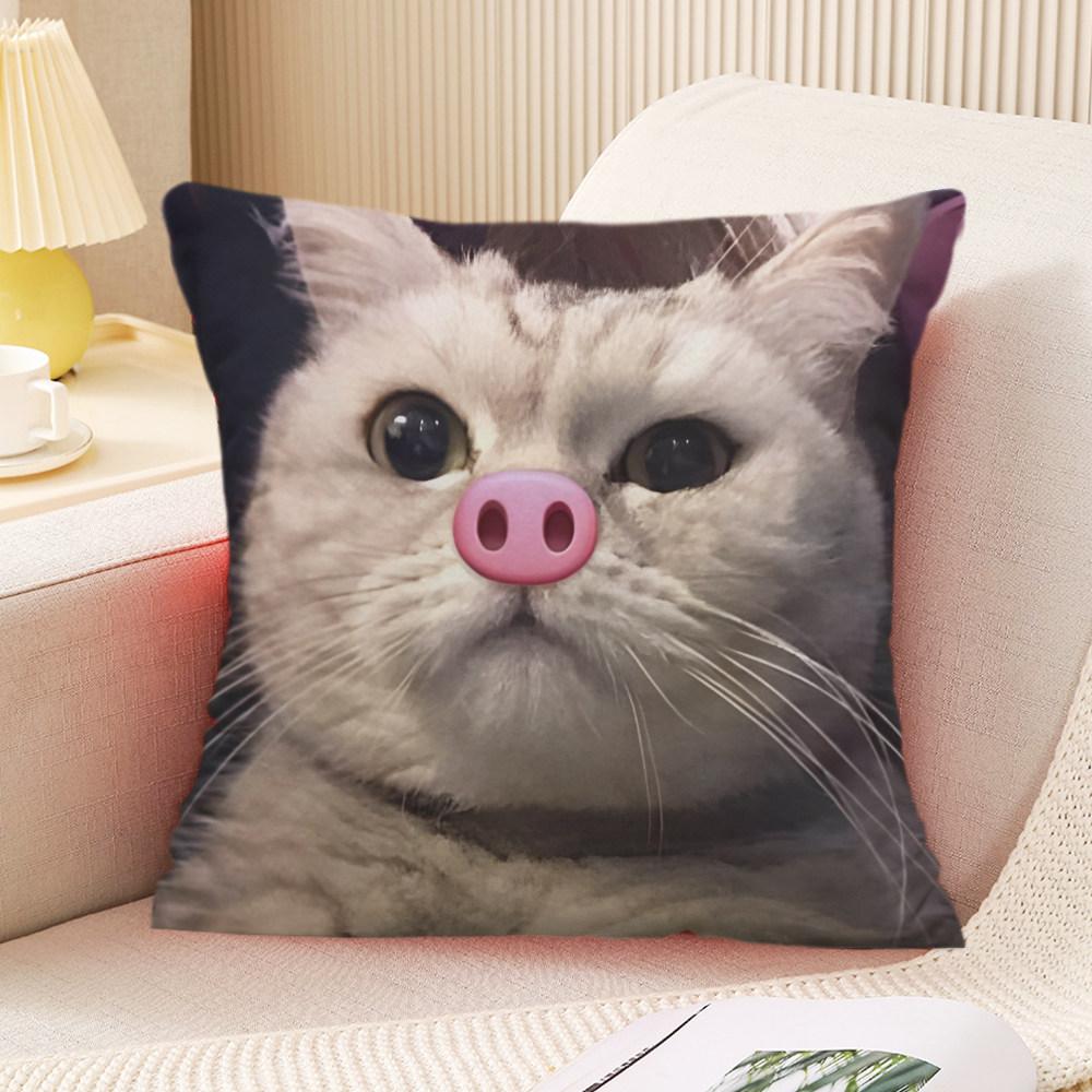 New Cute Funny Cat Pillow Case Sofa Office Bedroom Bedside Home Decor Cushion Cover