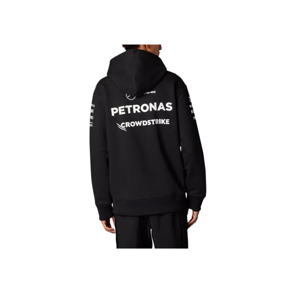 adidas X Mercedes-Amg Petronas F1 Team Ss25 Comfortable Versatile Casual Striped Long Sleeve Sweatshirt Men Sweatshirt Black JW5385