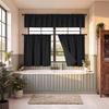 3 Piece Blackout Kitchen Curtain Set With Valance And Tier Curtains Rod Pocket Polyester Privacy Protection Soft Washable