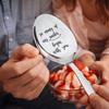 Engraved Design Key of Love Spoon Personalized Text Love Letter Spoon  Romantic Gift