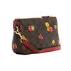 Coach Nolita 19 Classic Floral Print Zipper Coated Canvas And Leather Mahjong Bag Women Handbag Dark-Brown C7403-IMOSN