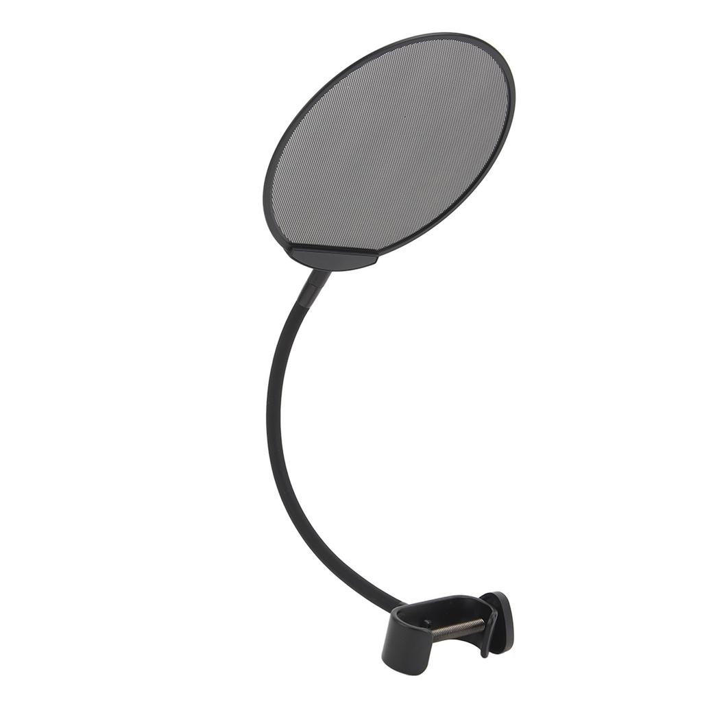 Microphone Pop Filter Foldable Microphone Anti Spray Mesh Mic Dual Layered Wind Pop Screen With A Flexible 360 Degrees