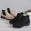 Autumn and Winter New Women's Boots, High-quality Women's Shoes, Fashionable High-end Square Heel Short Leg Chelsea Boots