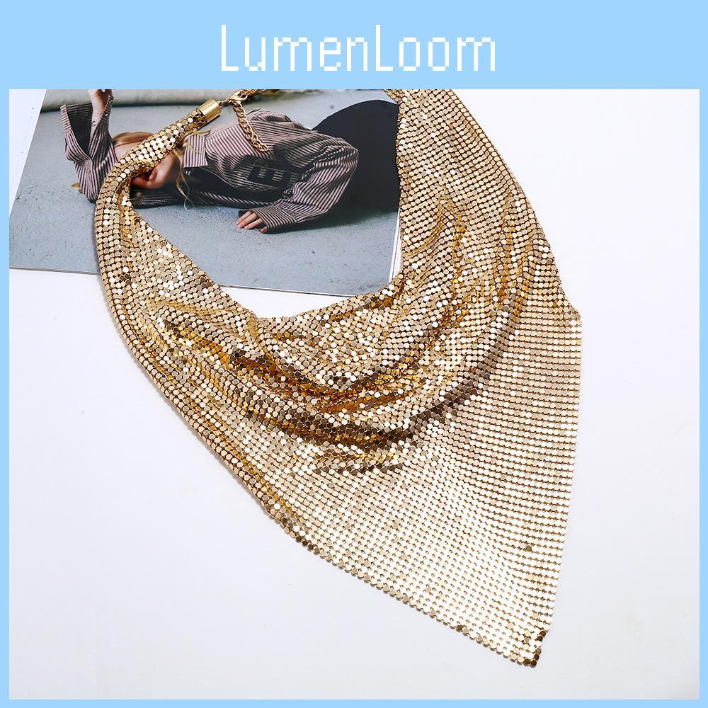 Scarf Mesh Sequin Collar Fish Scale Necklace Clothing Accessories Women For
