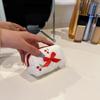 Fashion Bow Pibbon Small Cosmetic Bag Print Flower Zipper Floral Makeup Bag Wallet Pouch Women