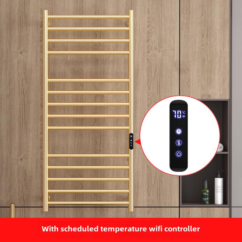 304 Stainless Steel Electric Heated Towel Rack with Golden Controller