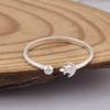 Moon and Star Ring, 925 Sterling Silver Celestial Ring, Minimalist Moon Star Open Ring, Dainty Adjustable Silver Ring, Celestial Jewelry Gift