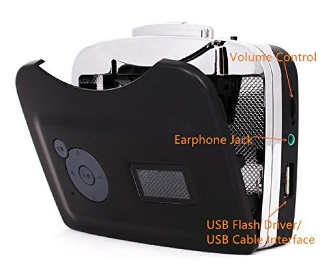 No PC Required MP3 Conversion Cassette Tape Player Easy Operation To Convert and Save Directly To USB Memory Can Also Be Used As a Regular Player
