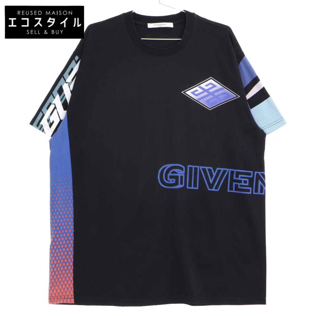 Givenchy [Domestic Regular] BM70GF3002 Print Design Short Sleeve T-Shirt/ Tops XL blackUsed