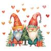 Cartoon Christmas Dwarfs Love Toilet with Bathroom Bathroom Home Decoration Stickers