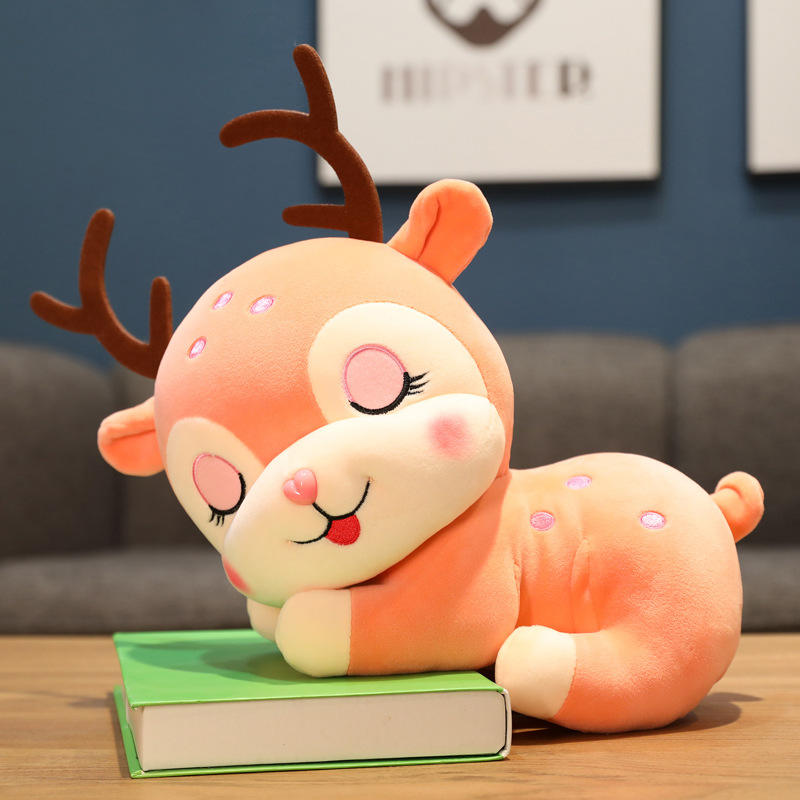 

20cm Cute Dream Deer Plush Toys Pink Deer Animals Stuffed Doll Elk Plushies Home Decor Birthday Gift For Children Kids Girls 20cm