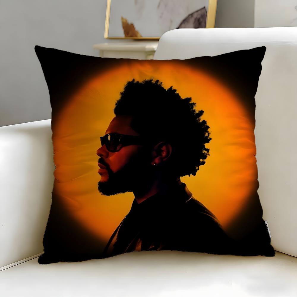 popular singer The Weeknd Cushion Cover Soft  EasyWash Pillow Case  Versatile for Couch Bed Travel and Office