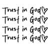 2/4/6/8Pcs Trust in God Rearview Mirror Stickers Strong Stickiness Waterproof Self Adhesive Car Decals Automotive Exterior Decals