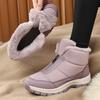 Waterproof Women Winter Ankle Boots Front Zipper Plush Snow Boots Non‑Slip Warm Outdoor Cold‑Proof Short Booties