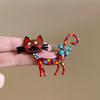 Exquisite Retro Vintage Enamel Brooch Geometric Alloy Metal Animal Pin Cute Cartoon Dripping Oil Cat Brooch Party