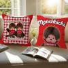 Cute M-Monchhichi   Pillowcase toon Gift Cushion Cover Bedroom Home Sofa Chair Seat Decor pillow case