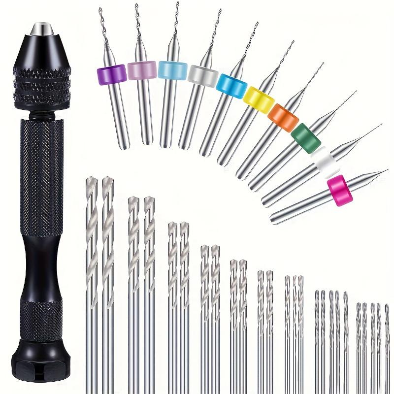 

Набор прецизионных ручных дрелей, 36 шт./набор, игольные тиски из нержавеющей стали с 25 спиральными сверлами и 10 твердосплавными роторными инструментами для печатных плат для смолы, деревянных поделок