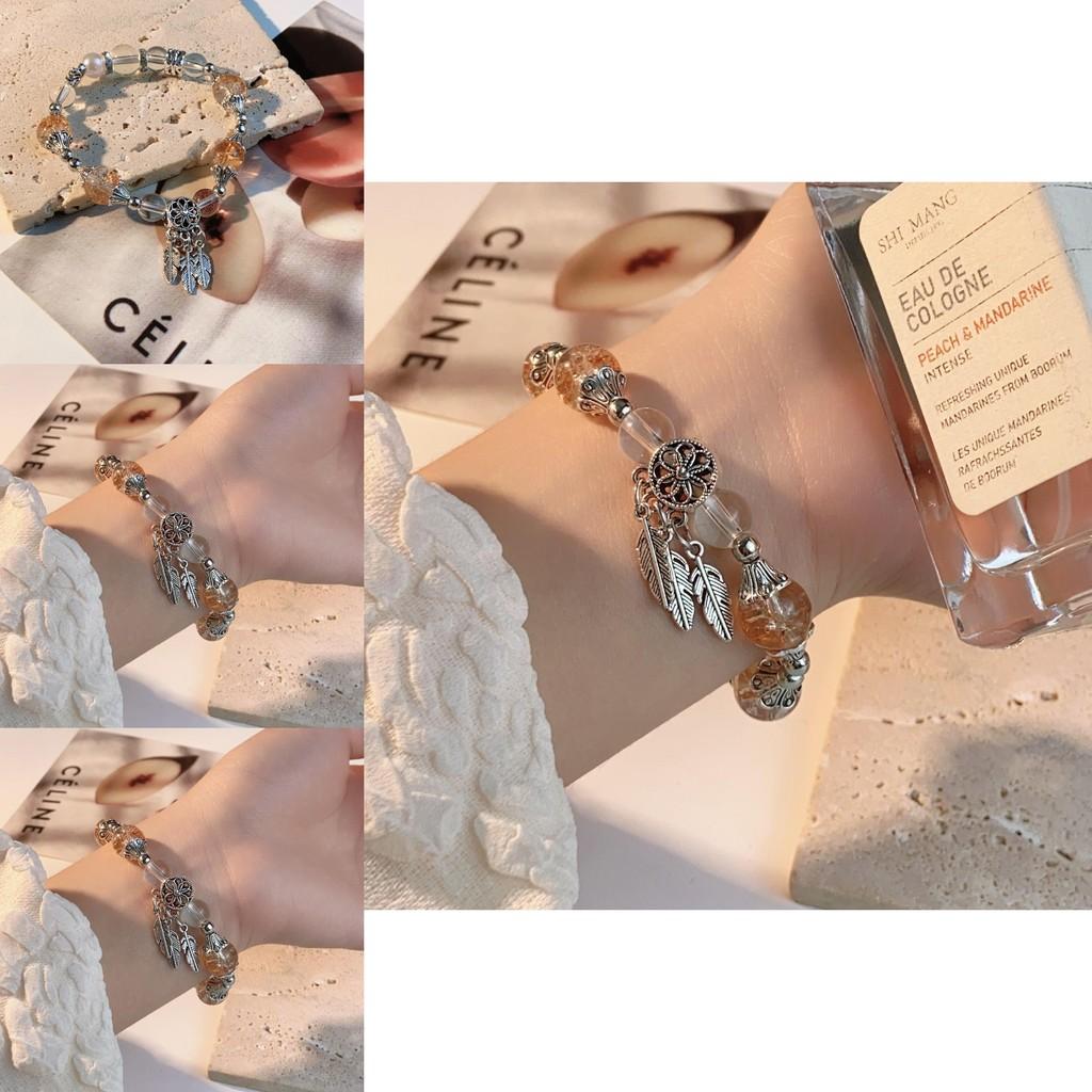 Lotus Geometric Chic Bracelet For Women Handcrafted Beads Stylish Jewelry Alloy