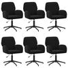 Swivel Chairs 6 Pcs. 54 X 55 X 90 Cm Black Velvet