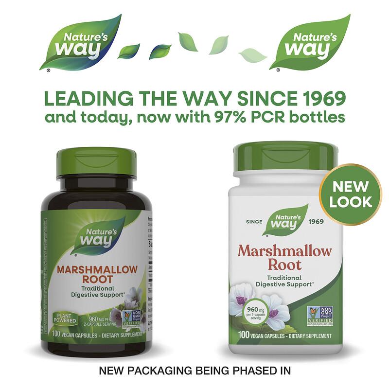 Marshmallow Root, 100 Vegan Capsules (480 Mg Per Capsule)