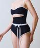 VINAJ Asymmetrical Oversized Long Ribbon Waist Strap (White)