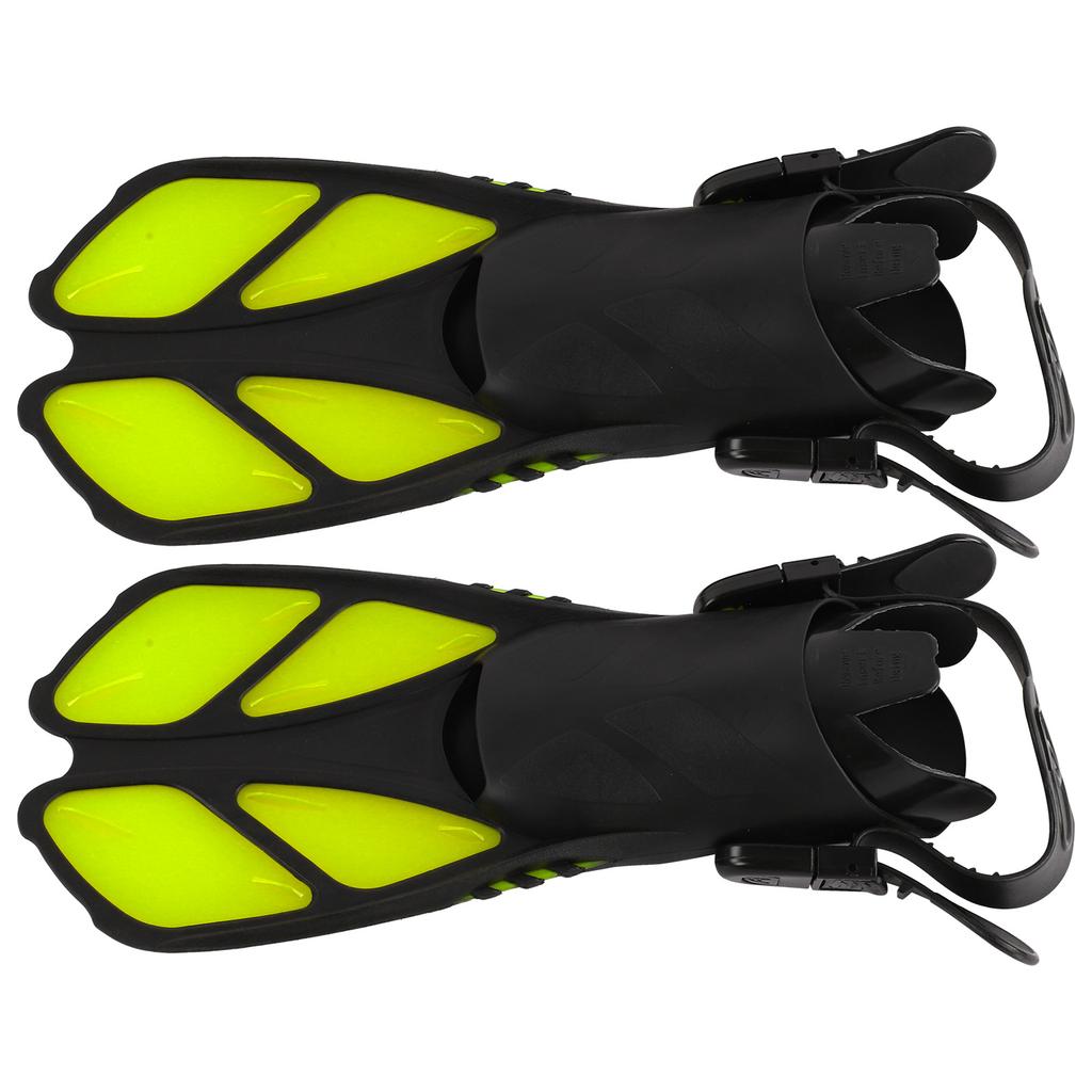 2Pcs Adjustable Swimming Fins Soft TPR Open Heel Long Diving Flippers for SnorkelingM