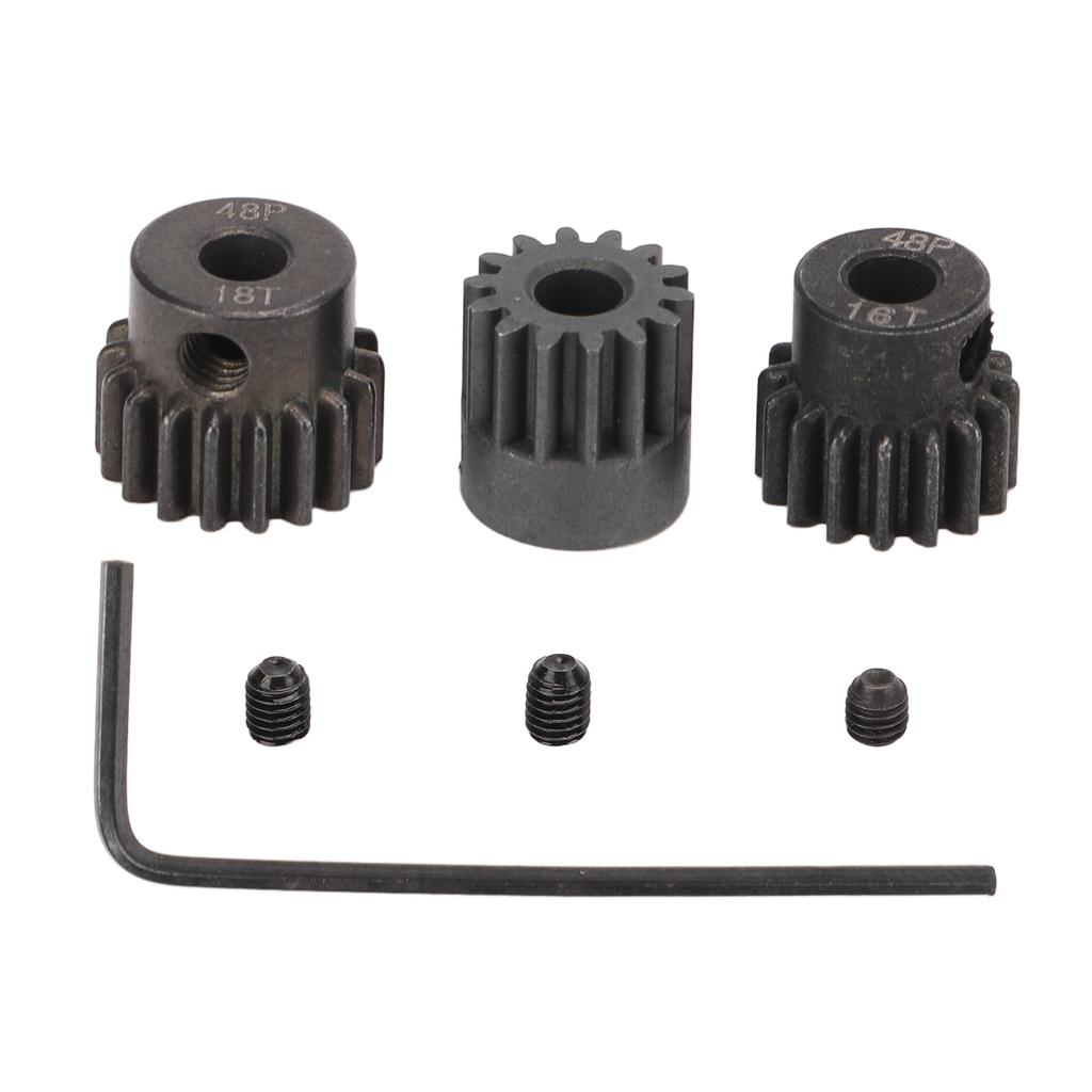 3Pcs RC Motor Pinion Gear 48P 14T 16T 18T Rustproof Powder Metallurgy 48P Pinion Gear Set for 110