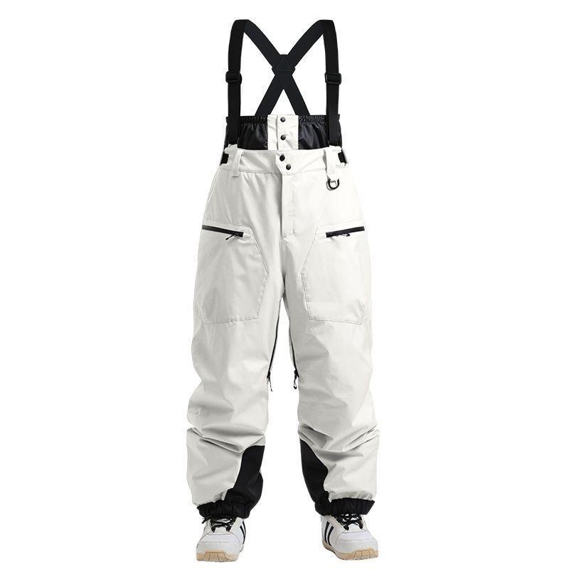 Unisex Insulated Ski Pants With Cotton Fill Waterproof Breathable Snowboarding Alpine Skiing
